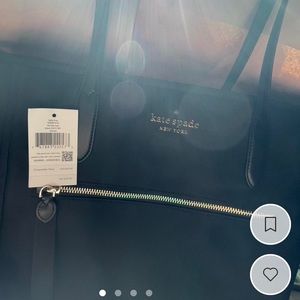 NWT Kate Spade designer black diaper bag or also used as a regular large totebag